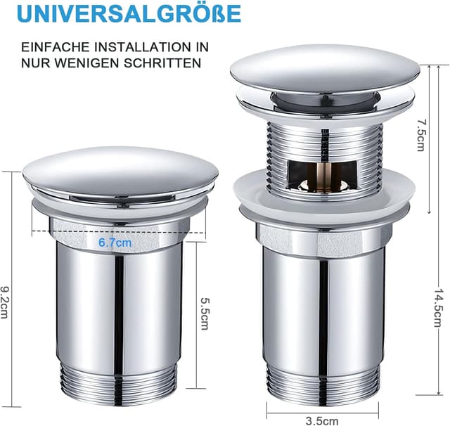 Thumbnail 1 de SURFOU Piletta Lavabo Pop‑Up G 1 ¼"