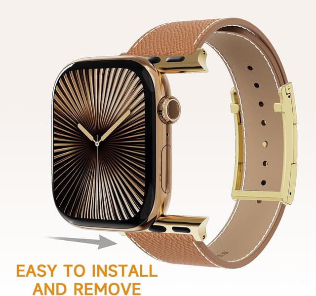 Thumbnail 4 de Apple Watch Designer Leather Band 49mm magnetic buckle