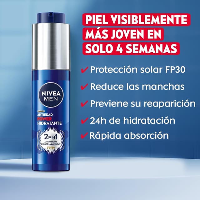 Detalle 2 de NIVEA MEN Power Set crema y sérum 2 en 1 FP30