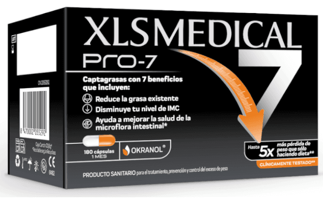 Imagen de XLS Medical Pro 7 captagrasas 180 cápsulas, 180 uds 😊 en OfertitasTOP
