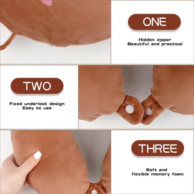 Thumbnail 2 de Wishstar Reisekissen Bär Kind Nackenkissen