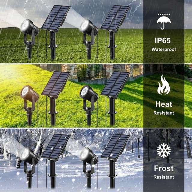 Detalle de NATPOW Solar Spotlights 2 pack