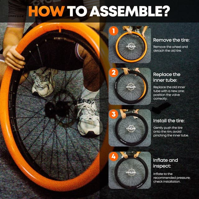 Detalle de CYCLAMI 4er‑Pack TPU Fahrradschläuche für 700×18–32C, 700×32–47C & MTB 29" mit Presta-Ventil