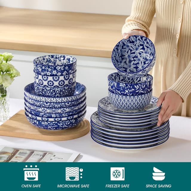 Thumbnail 2 de vancasso SELENE 24-Piece Porcelain Dinnerware Set