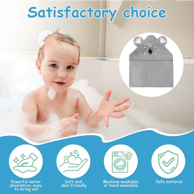 Detalle 2 de Aolso Kapuzenhandtuch Baby 80 x 80 cm