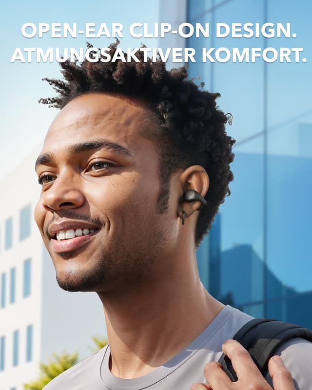 Detalle 2 de soundcore C40i von Anker – Open-Ear Clip-On Kopfhörer mit flexibler Gelenkform