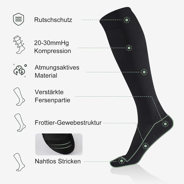 Detalle de Effeet Kompressionsstrümpfe 35-50 für Damen und Herren