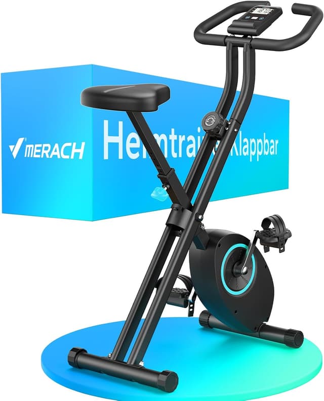 Detalle de MERACH Heimtrainer Fahrrad Klappbar mit LCD Monitor âđș