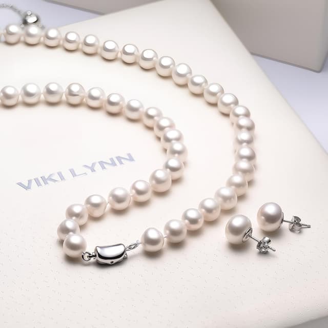 Thumbnail 4 de VIKI LYNN Freshwater Pearl Necklace 18in