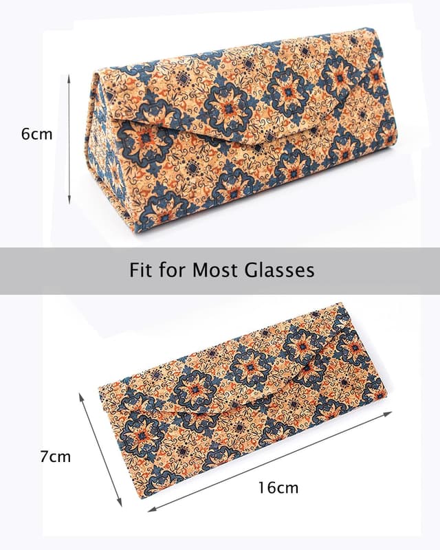 Detalle 2 de Boshiho Brillenetui veganes Korkformat 16×7×6 cm