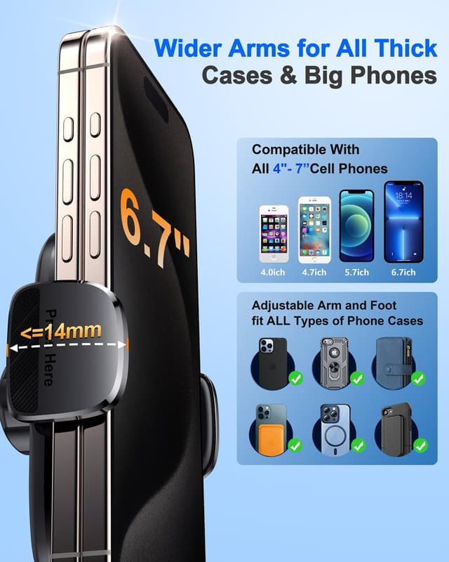 Thumbnail 6 de FESIYOYE Car Phone Holder 360° suction