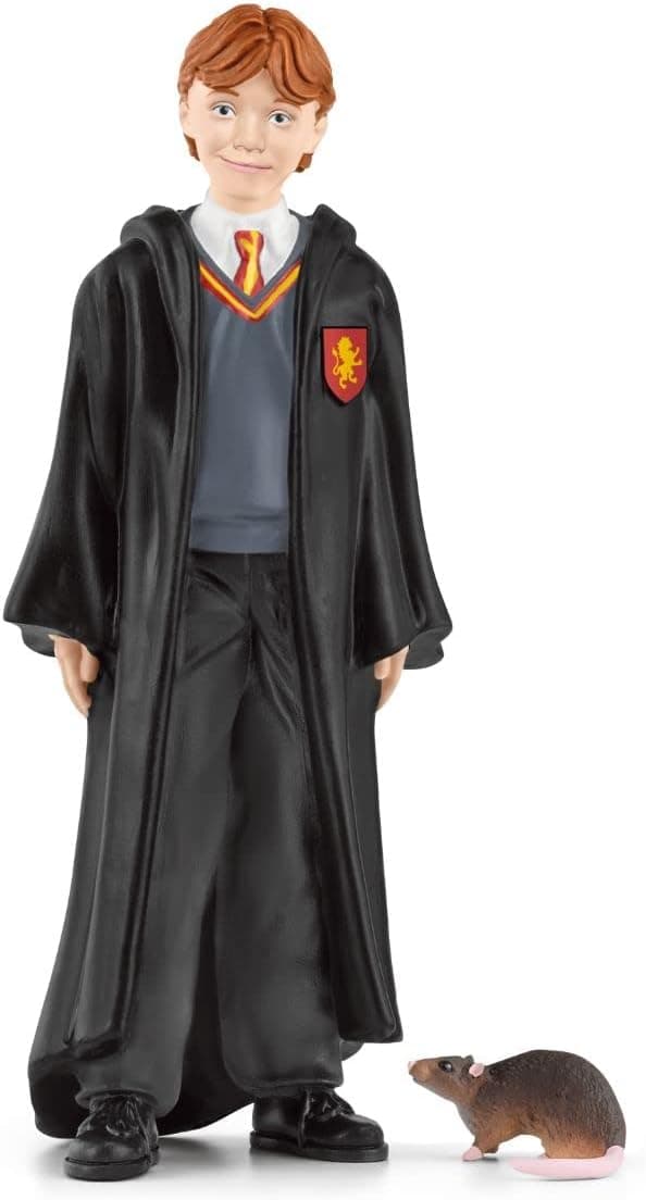 Detalle de Schleich 42634 Ron Weasley & Scabbers Figura Wizarding 🧙