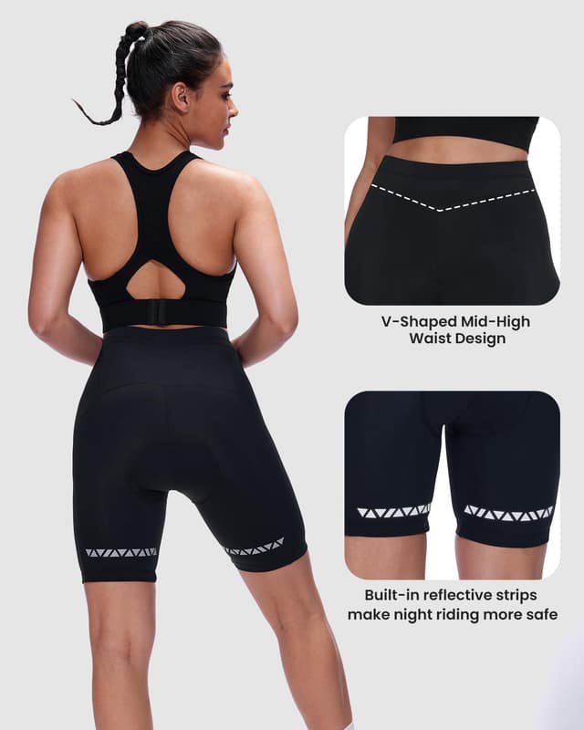 Detalle 2 de Sportneer Women’s Padded Cycling Shorts with 4D Seat Pad & Anti-Slip Silicone Bands