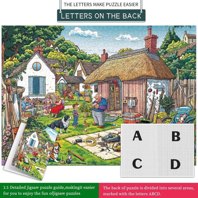 Thumbnail 5 de Jigsaw Puzzles for Adults 1000 Warm courtyard