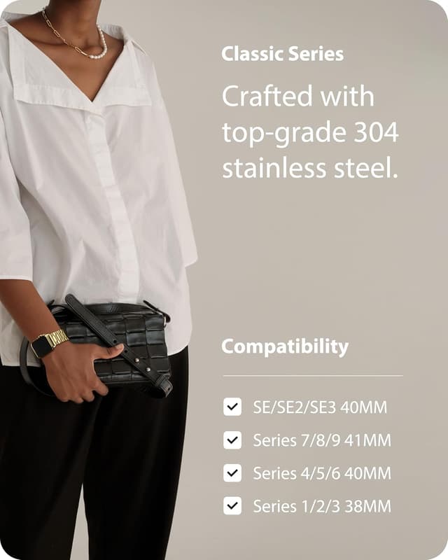 Detalle de Fullmosa Apple Watch strap 40mm stainless steel