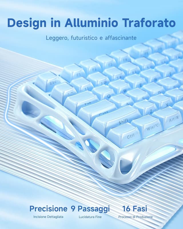 Detalle 2 de GravaStar Mercury K1 tastiera gaming 75% ⌨