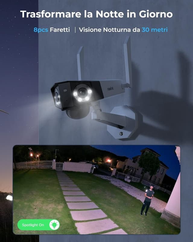 Detalle de Reolink Duo 2 4K 8MP Telecamera da Esterno 180°