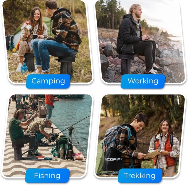 Detalle 2 de SCOPIFY Telescopic Portable Stool 200KG