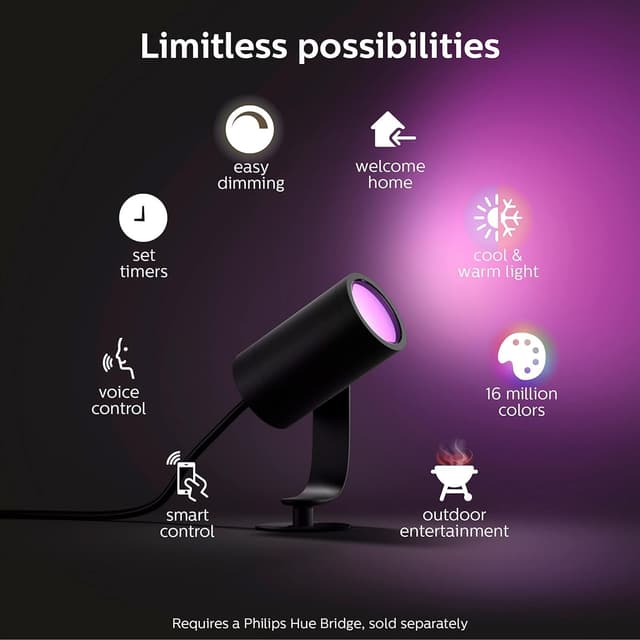 Thumbnail 5 de Philips Hue Lily Outdoor Spotlight Kit 3 Pack