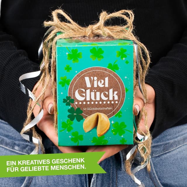 Thumbnail 6 de FOOD crew 12 Glückskekse „Viel Glück“ – vegane Glückskekse als kleines Geschenk für Familie, Freunde & Kollegen