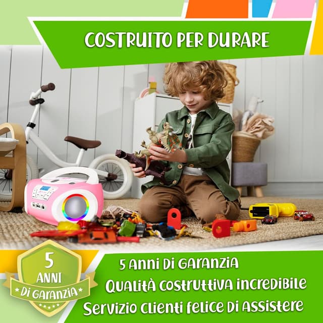 Thumbnail 6 de KLIM Candy Kids lettore CD portatile rosa
