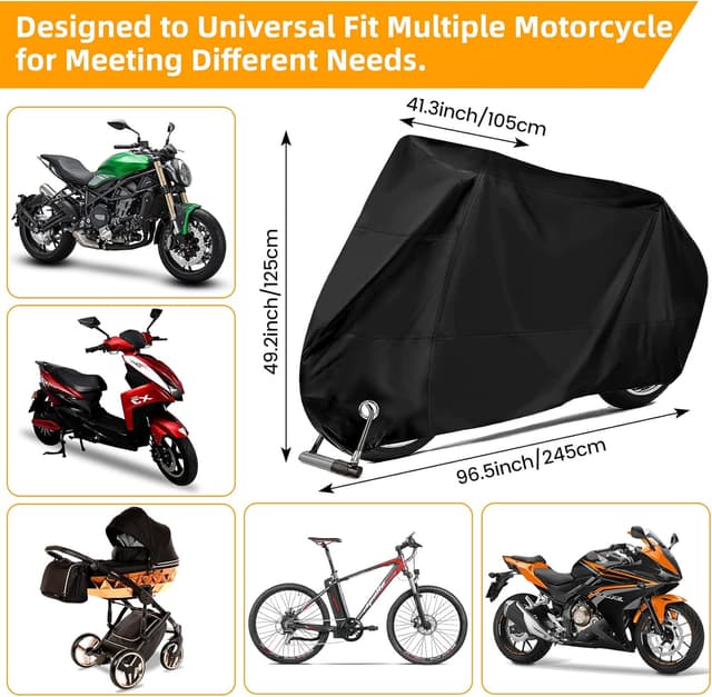 Detalle 2 de Motorrad Abdeckplane UV Beständig 240x105x125 cm