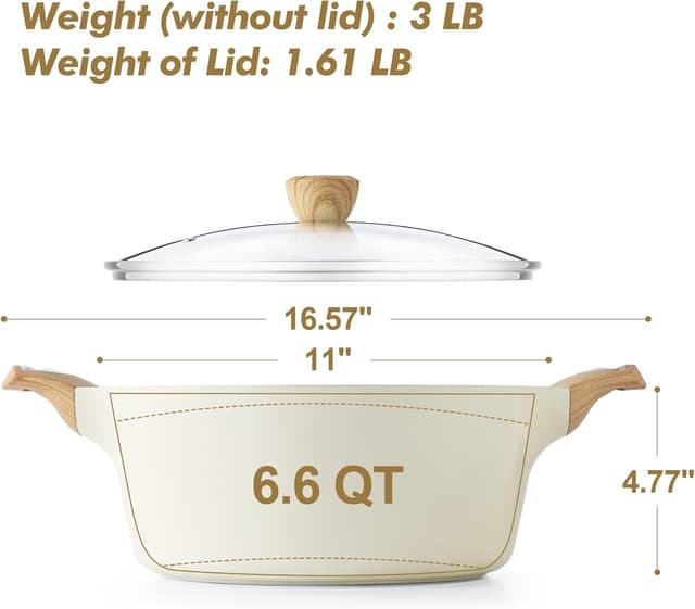 Thumbnail 5 de SENSARTE Ceramic Stock Pot 8.5 QT