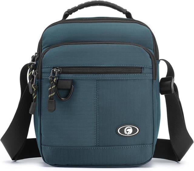 Detalle de BAGZY Borsello Uomo Nylon Impermeabile 25x19x10 cm