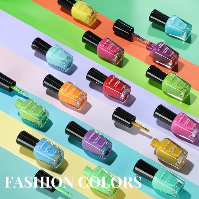 Detalle 1 de Morovan 15 Bright Color nail polish set
