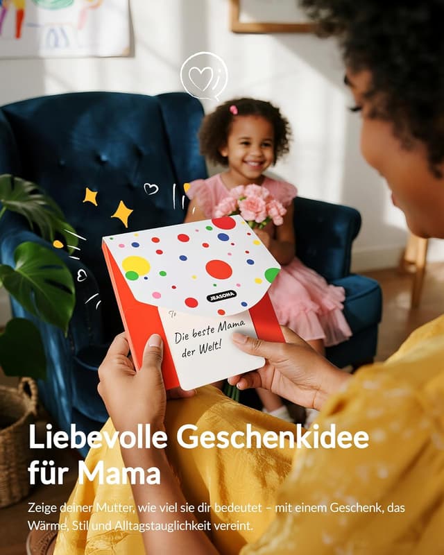 Detalle 2 de Jeasona Lustige Socken Damen (39–42) rutschfest aus Baumwolle – Geschenk für Mama