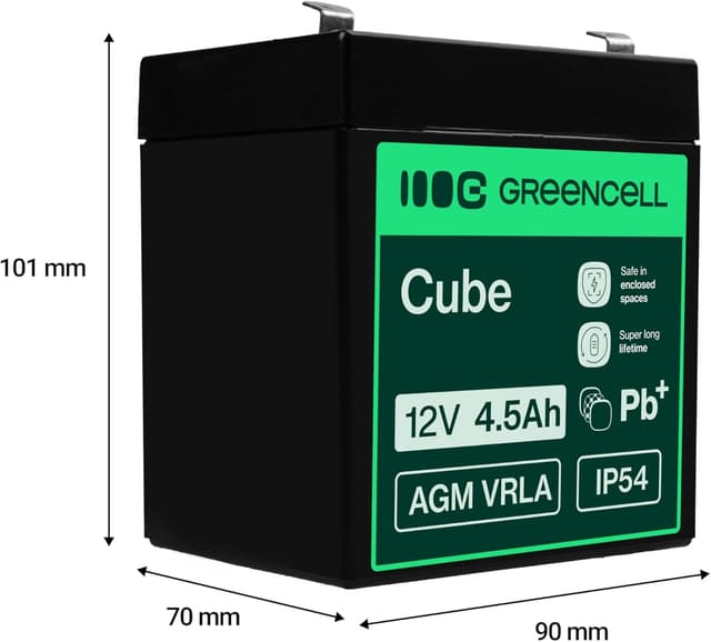 Detalle 2 de Green Cell AGM Akku 4,5 Ah 🔌