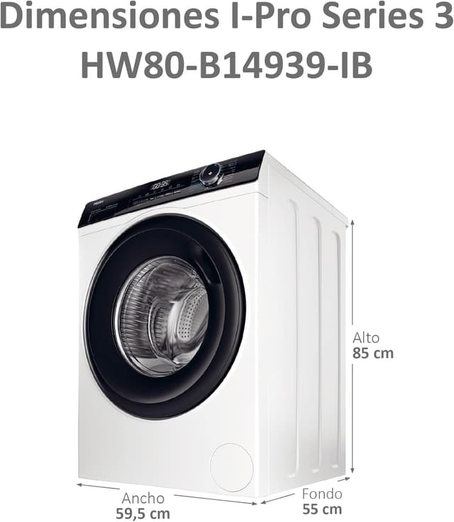 Thumbnail 2 de Haier HW80-B14939-IB Lavadora 8 kg vapor