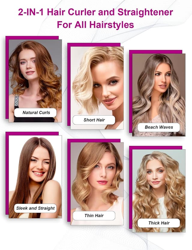 Thumbnail 6 de LANDOT 2-in-1 Hair Straighteners and Curler