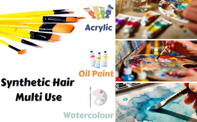 Thumbnail 1 de Exerz Künstler Pinsel Set 10 Stück – Profi-Pinsel 🎨