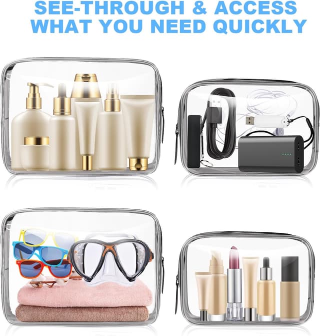 Detalle de OSDUE borse valigia trasparenti TSA 3-1-1