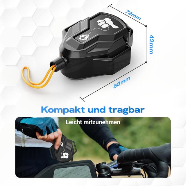 Detalle de WATSABRO Fahrrad Abschleppseil für Kinder (2,5 m) – reißfestes Nylon, 100 kg Traglast