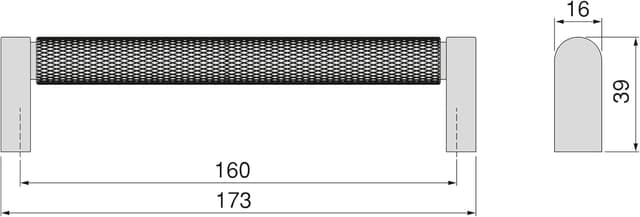 Thumbnail 3 de Emuca Möbelgriff-Set 5er Schwarz Aluminium 173 mm