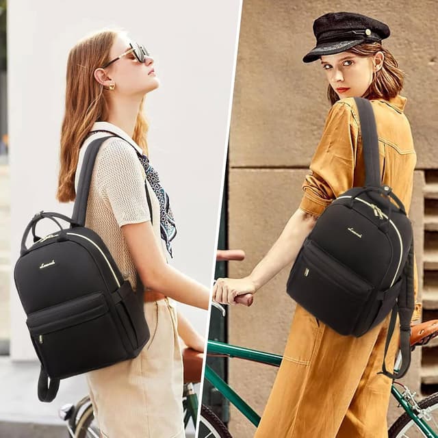 Detalle 2 de LOVEVOOK Damen Mini-Rucksack 2-in-1, wasserdicht, für 13,3" Laptop (kleiner Cityrucksack)