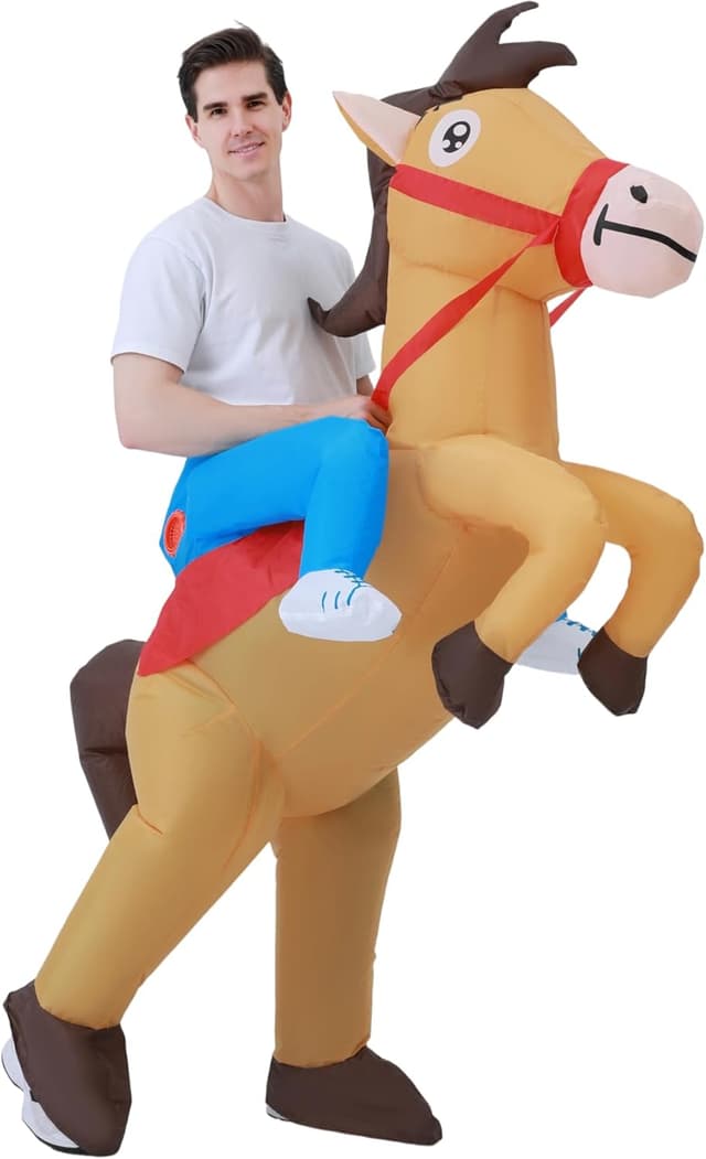 Detalle de Bestsight Inflatable Horse Costume for Adults with Fan and Zipper Front