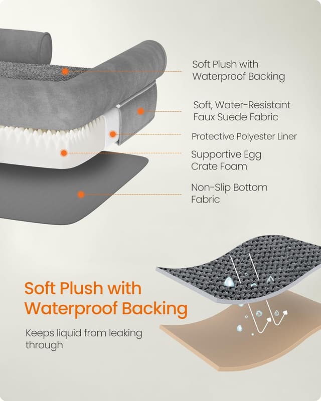 Thumbnail 5 de Feandrea Orthopedic Dog Bed 91 x 68 x 18 cm