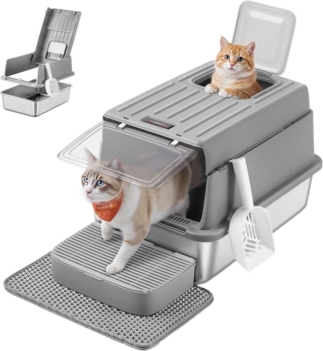 Imagen de Feandrea PPT007GN01 Arenero para Gatos 60x40x38 cm en OfertitasTOP