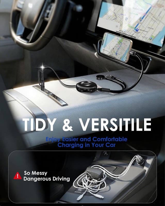 Thumbnail 6 de Retractable Multi Charging Cable 110cm