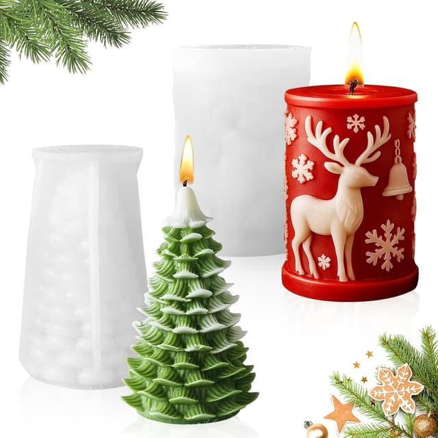 Detalle de Moule à bougie Noël 2 pcs ⚙