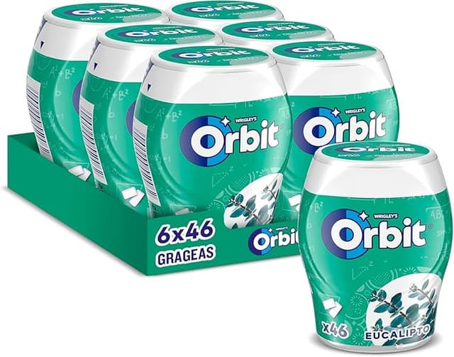Detalle de Orbit Bote de Chicles Sin Azúcar Eucalipto 🌿 (6x46)