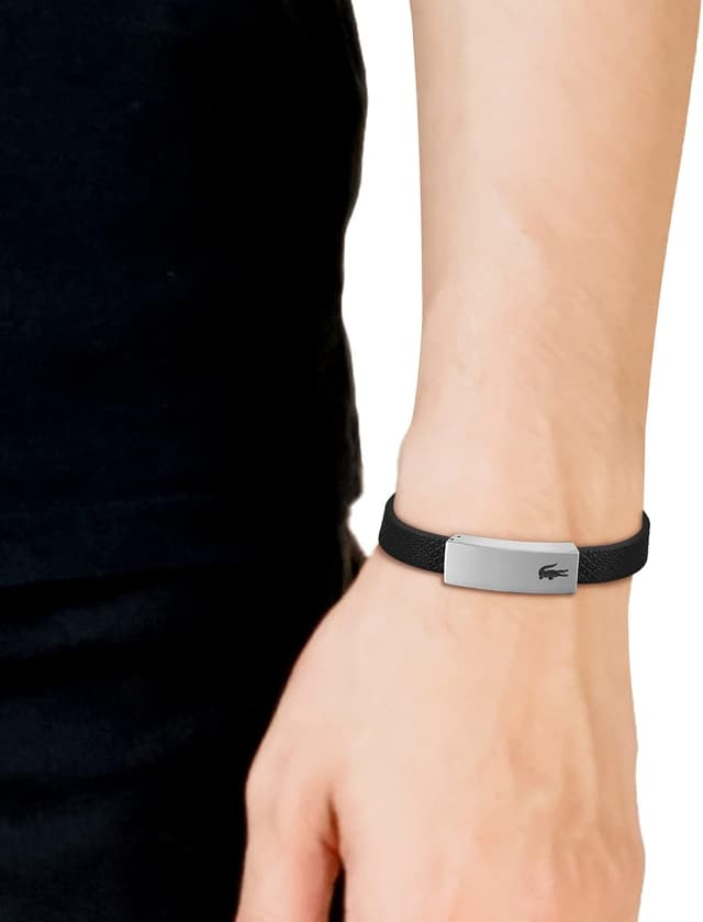 Detalle 2 de Bracelet Lacoste en cuir pour homme Collection PORT Embelli 2040110