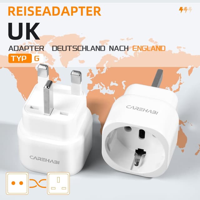 Detalle 2 de Reiseadapter UK Typ G 2 Stück für England