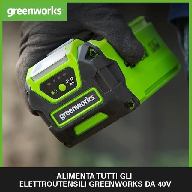 Detalle de Greenworks G40B2 40V 2Ah lithium-ion battery with 2-year warranty