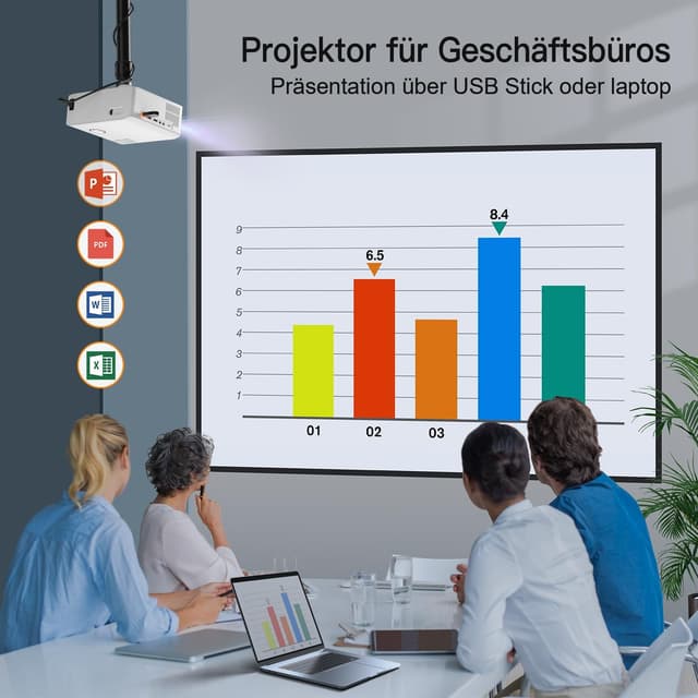 Detalle 2 de XuanPad 30000L Mini Beamer mit WiFi