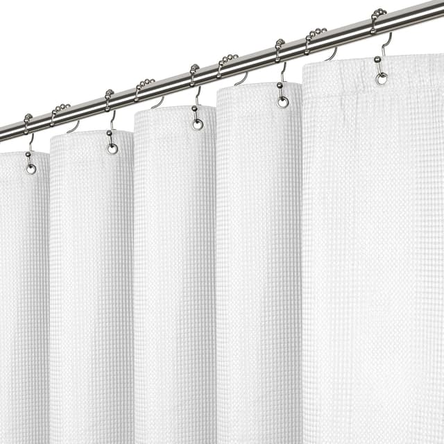 Detalle de LiBa Waterproof PEVA Shower Curtain 72x72 White