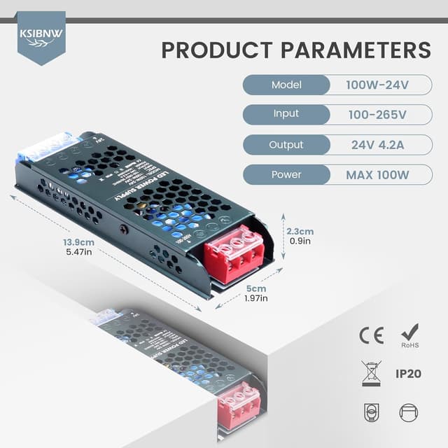 Detalle 2 de KSIBNW 24V 100W Trasformatore LED 4,2A